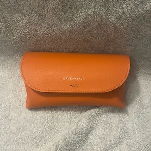 Raven & Lily American Airlines Orange Leather Amenity Kit